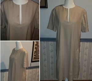 ELI TAHARI Linen A Line Dress size Large